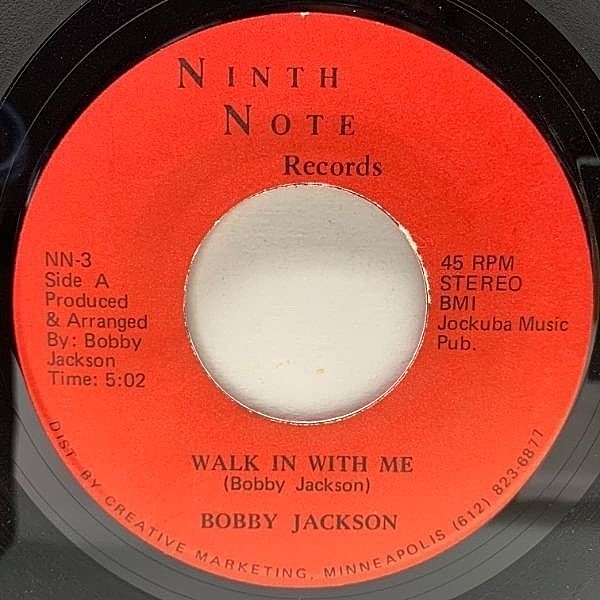 レコードメイン画像：入手難【GREAT MODAL JAZZ FUNK SOUL】唯一の7インチ BOBBY JACKSON Walk In With Me (Ninth Note) 45 RPM レア 自主 Private Press