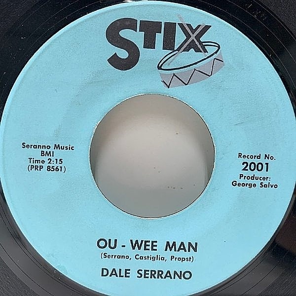 レコードメイン画像：7インチ・オンリー！唯一作【強烈ドラムブレイク】USオリジナル DALE SERRANO Ou - Wee Man / Caravan ('69 Stix) レア!!