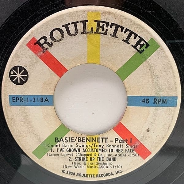 レコードメイン画像：USオリジナル 7インチ COUNT BASIE / TONY BENNETT Basie / Bennett - Part I ('59 Roulette) ベイシー＆ベネットのリッチな共演 45RPM.