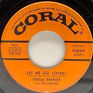 レコード画像：TERESA BREWER / Let Me Go, Lover!