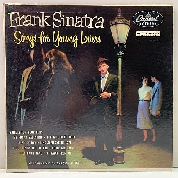 レコードメイン画像：レアな美品!! 希少 10インチ 原盤 USオリジナル FRANK SINATRA Songs For Young Lovers ('54 Capitol H-488) 初版 リング付きパープル MONO
