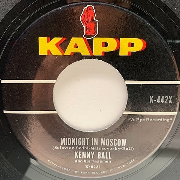 レコードメイン画像：美盤!! USオリジナル 7インチ KENNY BALL Midnight In Moscow ('62 Kapp) DIXIELAND ケニー・ボール 45RPM.