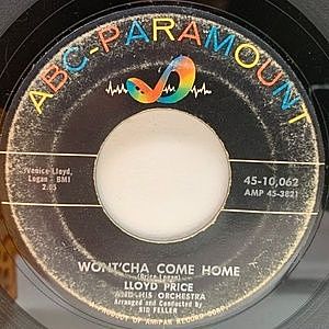 レコード画像：LLOYD PRICE / Wont'cha Come Home