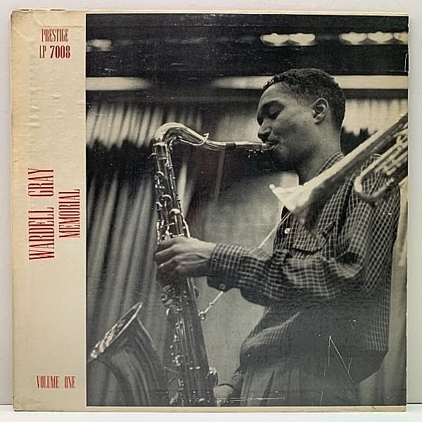 レコードメイン画像：希少な美盤!! 1st NYC 額縁 手書きRVG 米オリジナル WARDELL GRAY Memorial Volume 1 (Prestige 7008) w/ Sonny Clark, Teddy Charles