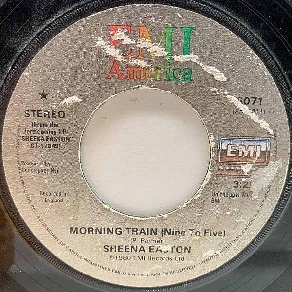レコードメイン画像：USオリジナル 7インチ SHEENA EASTON Morning Train (Nine To Five) ('81 EMI America) '80s POPS シーナ・イーストン 45RPM.