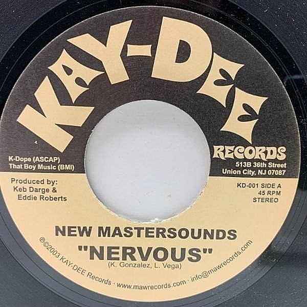 レコードメイン画像：【DEEP FUNK 45】KENNY DOPE & KEB DARG 強力タッグ NEW MASTERSOUNDS Nervous ('03 Kay-Dee) NUYORICAN SOUL 名曲カヴァー
