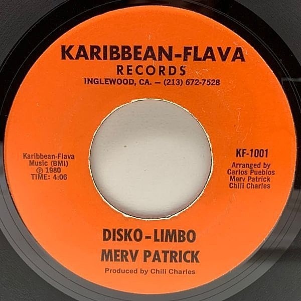 レコードメイン画像：【詳細不明のマイナー・ソウル・シンガー】希少 PRIVATE 自主 オリジナル MERV PATRICK Disko-Limbo ('80 Karibbean-Flava) 試聴 45RPM