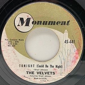 レコード画像：VELVETS / Tonight (Could Be The Night)