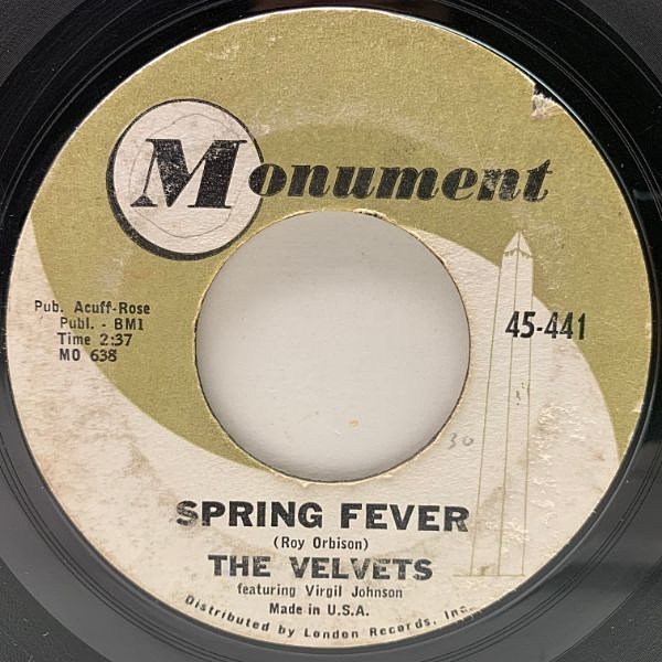 VELVETS / Tonight (Could Be The Night) (7) / Monument