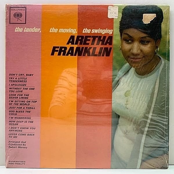 レコードメイン画像：シュリンク付き極美品!! MONO 米オリジナル ARETHA FRANKLIN The Tender, The Moving, The Swinging ('62 Columbia CL 1876) US モノラル