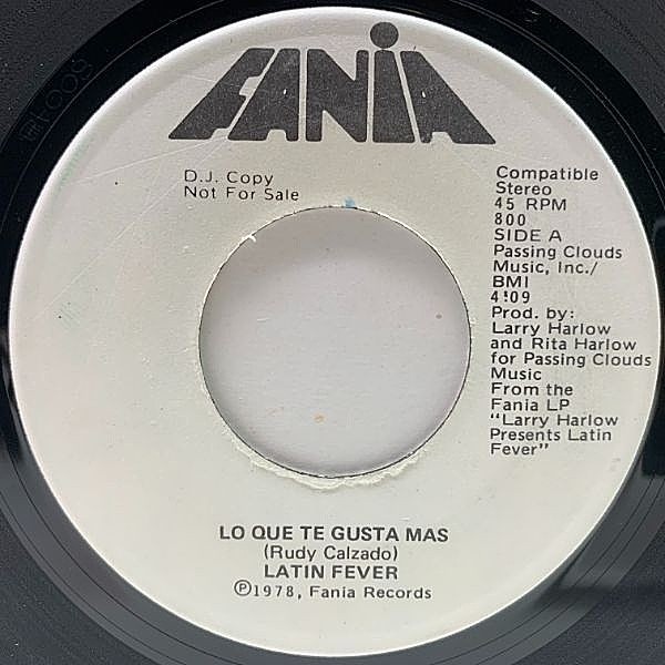 レコードメイン画像：【LARRY HARLOW prod. 女性サルサバンド】USオリジ プロモ 7インチ LATIN FEVER Lo Que Te Gusta Mas / Digan Que Si ('78 Fania) 45RPM
