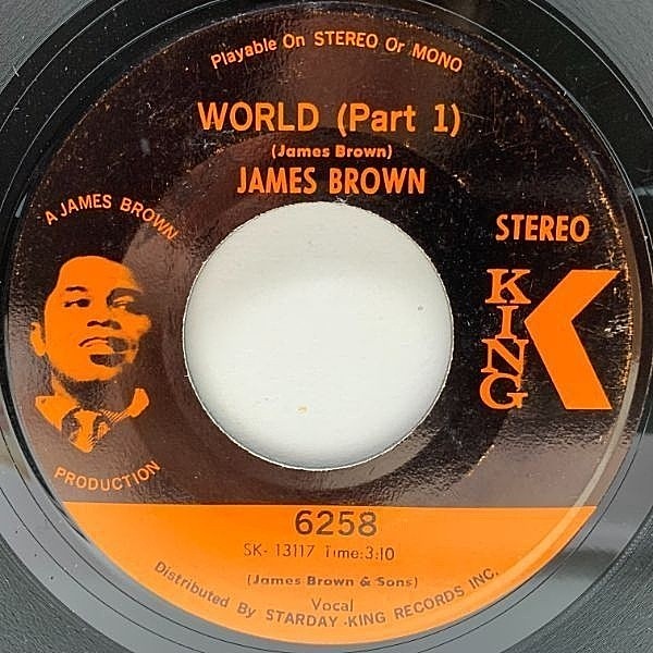 レコードメイン画像：美盤!! USオリジナル 7インチ JAMES BROWN World ('69 King) ジェームス・ブラウン 45RPM.