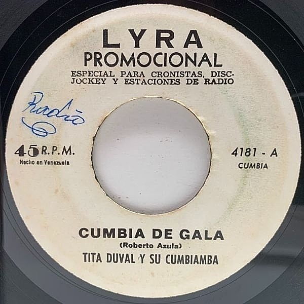 レコードメイン画像：入手難!良好! レア・シングル TITA DUVAL Y SU CUMBIAMBA Cumbia De Gala / Linda Maria (Puchito) ヴィンテージ・クンビア Rare Cumbia