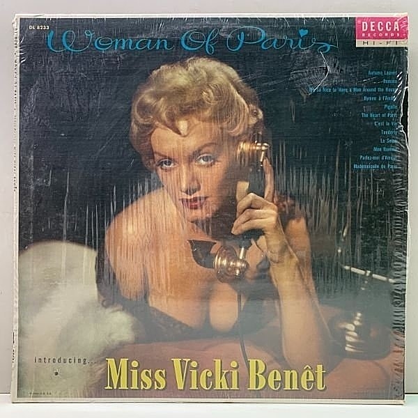 レコードメイン画像：シュリンク美品!! 米モノラル VICKI BENET Woman Of Paris (Decca DL 8233) ヴィッキ・ベネ 1st 記念すべきデビューアルバム