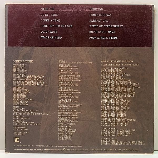 NEIL YOUNG / Comes A Time (LP) / Reprise | WAXPEND RECORDS