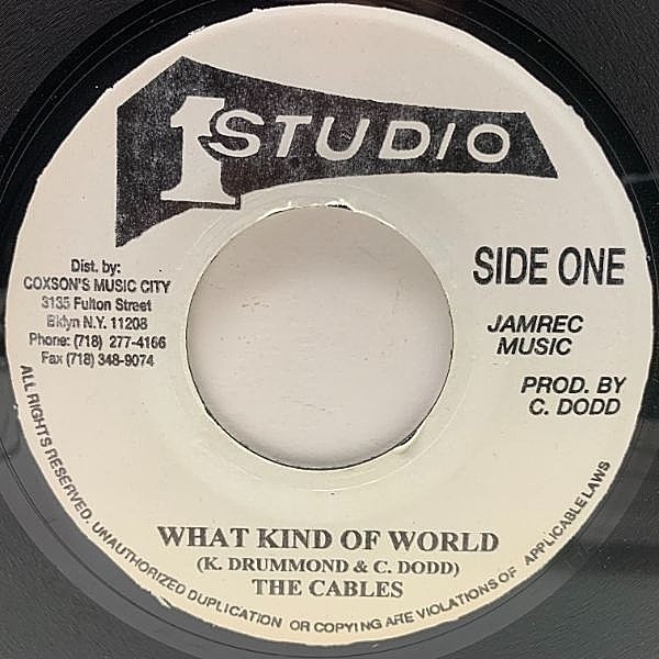 レコードメイン画像：JAプレス 7インチ CABLES What Kind Of World / SKATALITES Peace And Love (Studio One) ROCKSTEADY ケーブルス 45RPM.