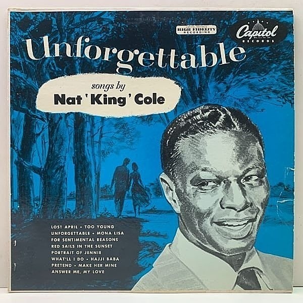 レコードメイン画像：MONO 米初期プレス NAT KING COLE Unforgettable ('53 Capitol T-357) ナット・キング・コールを代表する不朽の名盤 米 モノラル