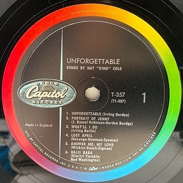 【稀少USオリジナル】Nat KingColeUnforgettableレコード 稀少USオリジナル】Nat KingColeUnforgettableレコード