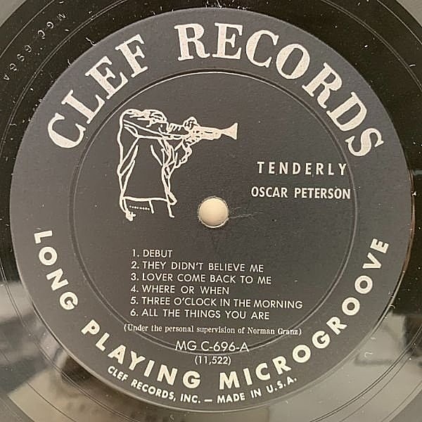 CURTIS OHLSON so fast 美品LPレコード OSCAR PETERSON / Tenderly (LP) / Clef | WAXPEND RECORDS