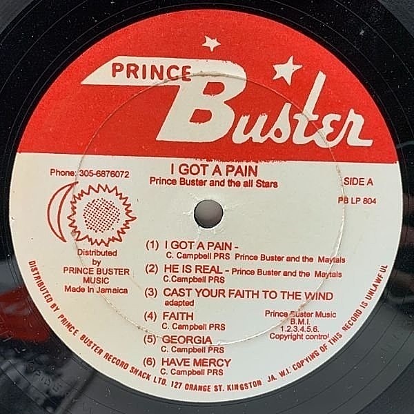 Prince Buster プリンス・バスター レコード 4枚セット Prince Buster（プリンス・バスター）『FUNKY JAMAICA』スカ