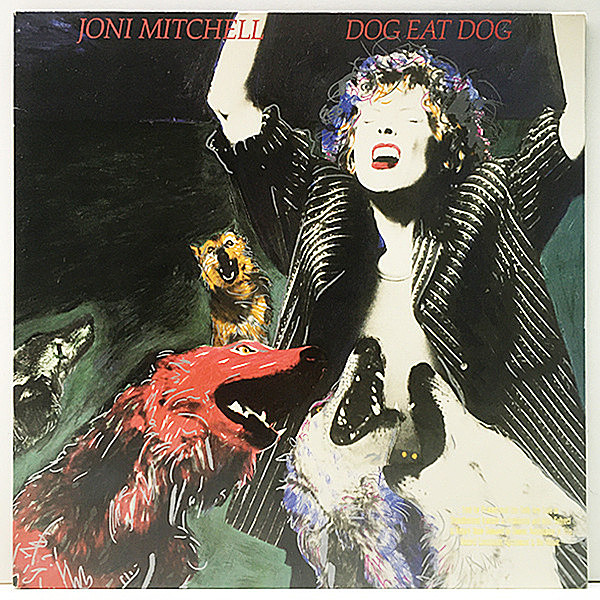 レコードメイン画像：プロモ 美品!! USオリジナル JONI MITCHELL Dog Eat Dog ('85 Geffen) Michael McDonald, James Taylor, Wayne Shorter ほか Promo Lp