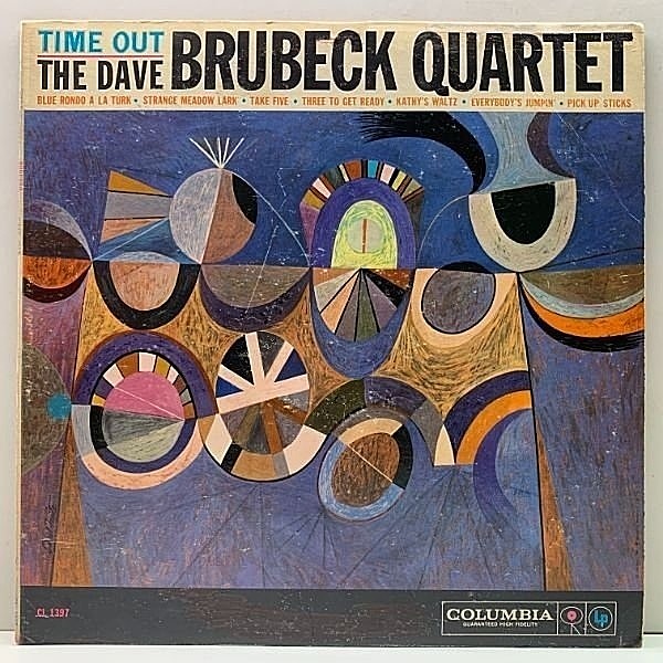 レコードメイン画像：良好盤!美再生! US 完全オリジナル【英番一桁の初期マト MONO CBS無し 6eye 深溝】DAVE BRUBECK QUARTET Time Out (Columbia CL 1397)