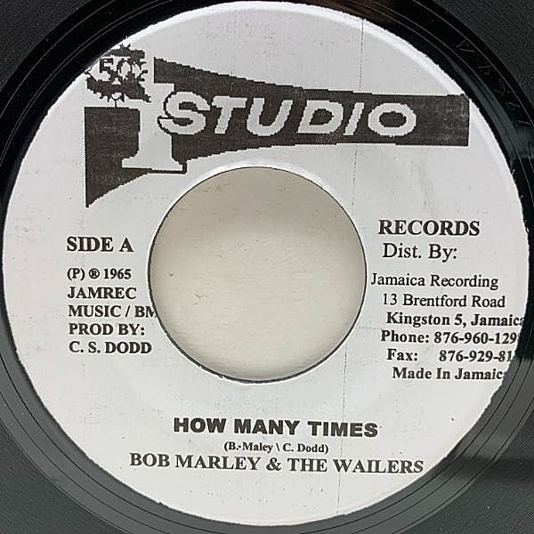 レコードメイン画像：美盤!! JAオリジナル 7インチ BOB MARLEY & THE WAILERS How Many Times / Go Jimmy Go (Studio One) 初期 ウェイラーズ SKA時代 45RPM.