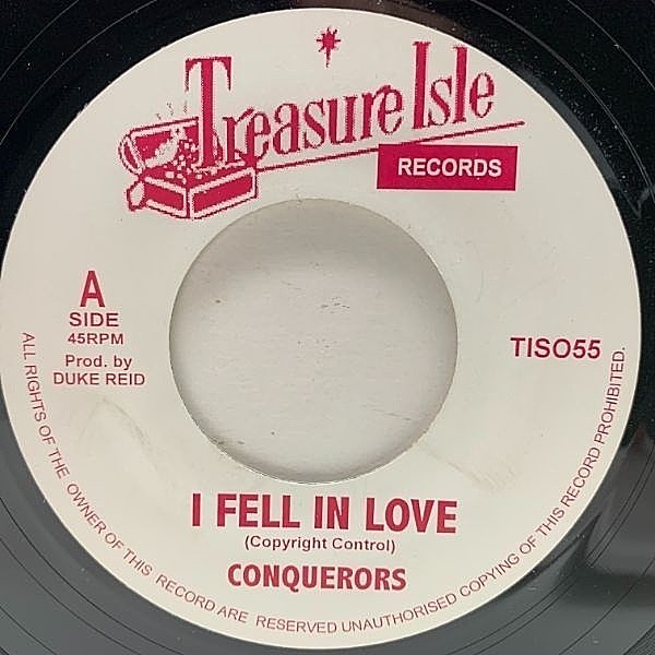 レコードメイン画像：【トレジャーアイルを代表する大名曲】UKオリジ 7インチ CONQUERORS I Fell In Love / PHYLLIS DILLON Stay Away (Treasure Isle) 45RPM. 