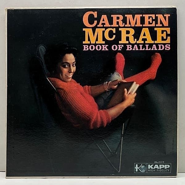 レコードメイン画像：良好!音質抜群! オリジナル MONO 臙脂シルバー 深溝 CARMEN McRAE Book Of Ballads ('59 Kapp) カーメン・マクレエ 全盛期のジャズバラード