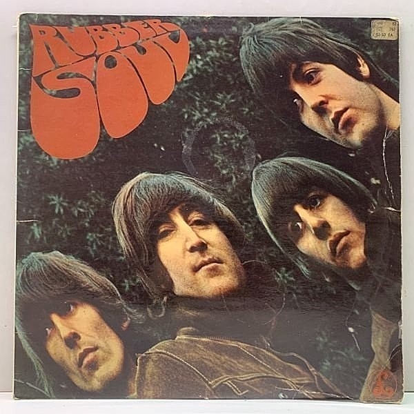 レコードメイン画像：UKオリジナル Y&B, GRAMOPHONEリム THE BEATLES Rubber Soul (Parlophone PCS 3075) 3マト 2-GR／2-M 英国 Stereo ステレオ