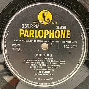 ラバー・ソウル/ビートルズ  PARLOPHONE PCS3075 レコード ラバー・ソウル/ビートルズ PARLOPHONE PCS3075 レコード