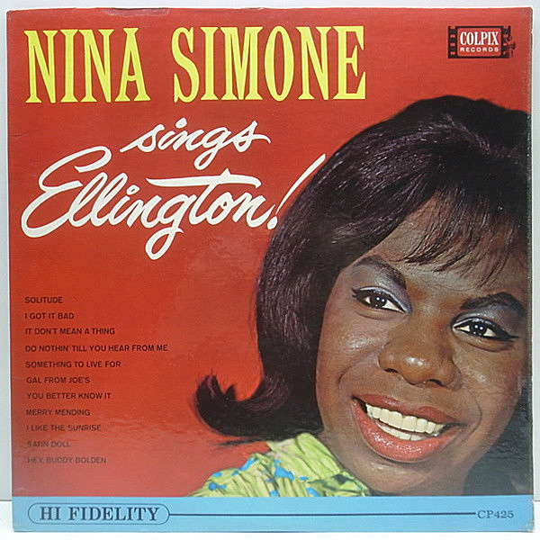 レコードメイン画像：'62 Colpix Orig. MONO両溝 / NINA SIMONE Sings Ellington 名盤
