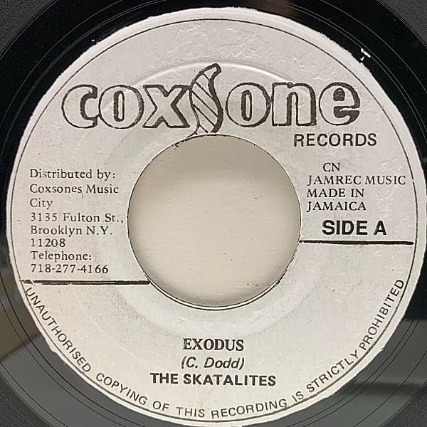 レコードメイン画像：USプレス 7インチ SKATALITES Exodus / DELROY WILSON One Two Three (Coxsone) デルロイ・ウィルソン 45RPM. 