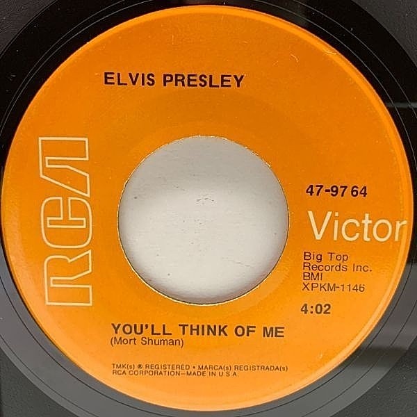 レコードメイン画像：良好盤!! USオリジナル 7インチ ELVIS PRESLEY Suspicious Minds ('69 RCA Victor) エルヴィス・プレスリー 45RPM.