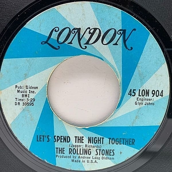 レコードメイン画像：【英LP未収録】7インチ USオリジナル ROLLING STONES Let's Spend The Night Together / Ruby Tuesday ('67 London) 夜をぶっとばせ 45RPM.