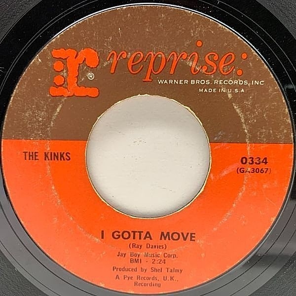レコードメイン画像：USオリジナル 7インチ KINKS All Day And All Of The Night / I Gotta Move ('64 Reprise) キンクス 45RPM.