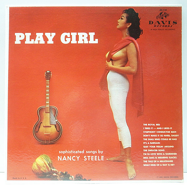 レコードメイン画像：【幻のシンガー／ナンシー・スティール】MONO 深溝 USオリジナル NANCY STEELE Play Girl (Davis JD-118) これはこれでレア！