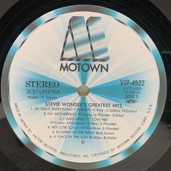 STEVIE WONDER / Stevie Wonder's Greatest Hits (LP) / Motown
