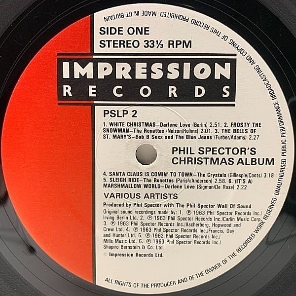 Phil Spector's Christmas uk オリジナル Phil Spector's Christmas Album - Compilation by Various