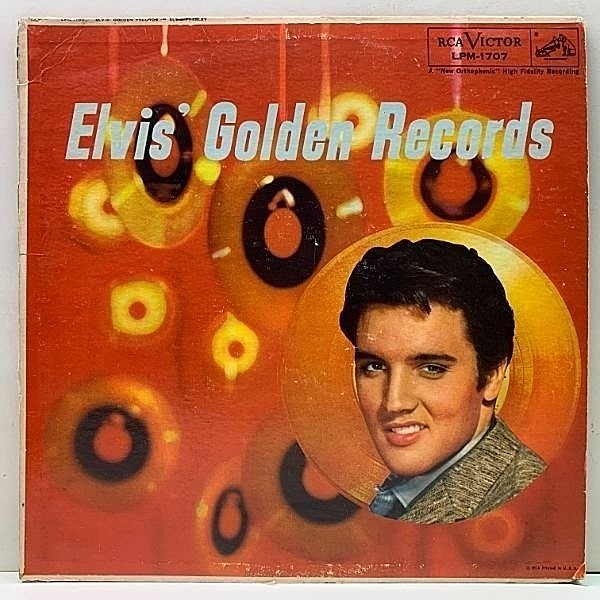 レコードメイン画像：MONO ニッパー犬 銀文字 深溝 USオリジナル ELVIS PRESLEY Elvis' Golden Records ('58 RC) エルヴィス・プレスリーのゴールデン・レコード