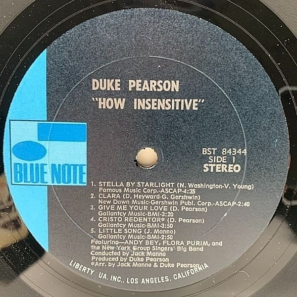DUKE PEARSON / How Insensitive (LP) / Blue Note | WAXPEND
