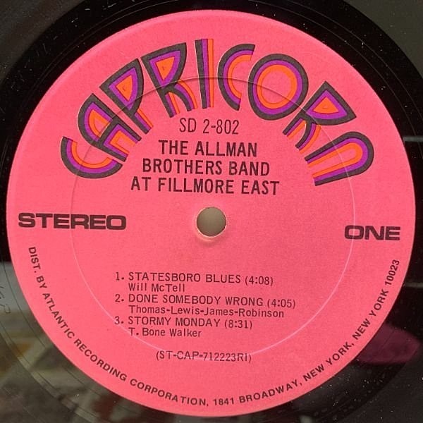 ALLMAN BROTHERS BAND / The Allman Brothers Band At Fillmore