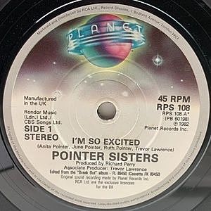 レコード画像：POINTER SISTERS / I'm So Excited
