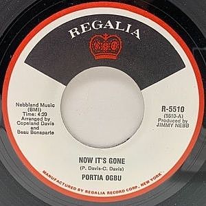 レコード画像：PORTIA OGBU / Now It's Gone