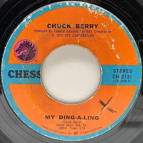 レコードメイン画像：【英国で開催されたフェスのライブ録音】USオリジナル CHUCK BERRY My Ding-A-Ling / Johnny B. Goode ('72 Chess) チャック・ベリー