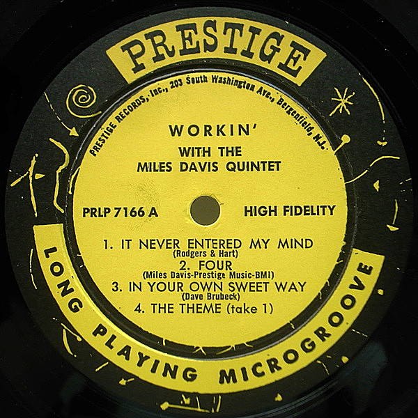その他 LP Miles Davis Workin VIJ211 PRESTIGE /00260 Miles Davis - Workin' - Amazon.com Music