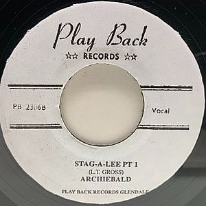 レコード画像：ARCHIEBALD / Stag-A-Lee Pt 1 / Pt 2