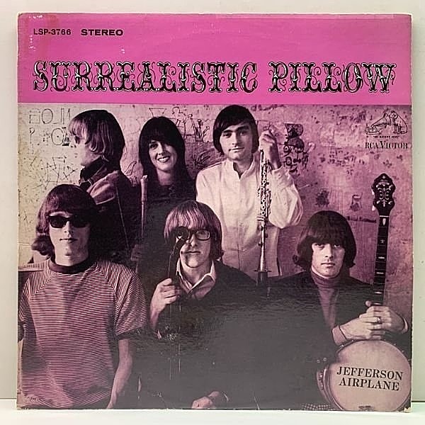 レコードメイン画像：良好!! 初回Re無し ニッパー犬 深溝 US 完全オリジナル JEFFERSON AIRPLANE Surrealistic Pillow グレイス・スリック Grace Slick