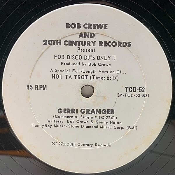 その他 gerri granger can't take my eyes off you GERRI GRANGER / Can't Take My Eyes Off You / Hot Ta Trot (12