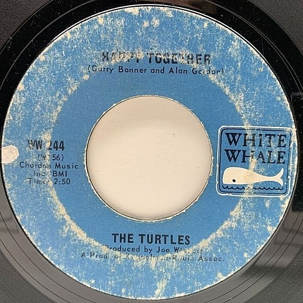 レコードメイン画像：	 USオリジナル 7インチ TURTLES Happy Together ('67 White Whale) 60's PSYCHEDELIC タートルズ 45RPM.